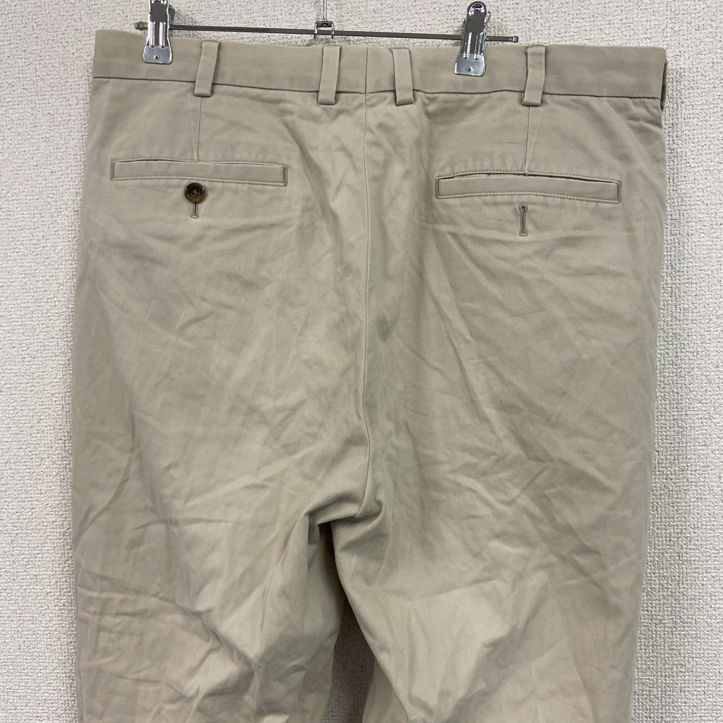 Brooks Brothers　ブルックスブラザーズ　チノパンツ　ジップフライ　ベージュ　W36サイズ メンズ コットン 古着