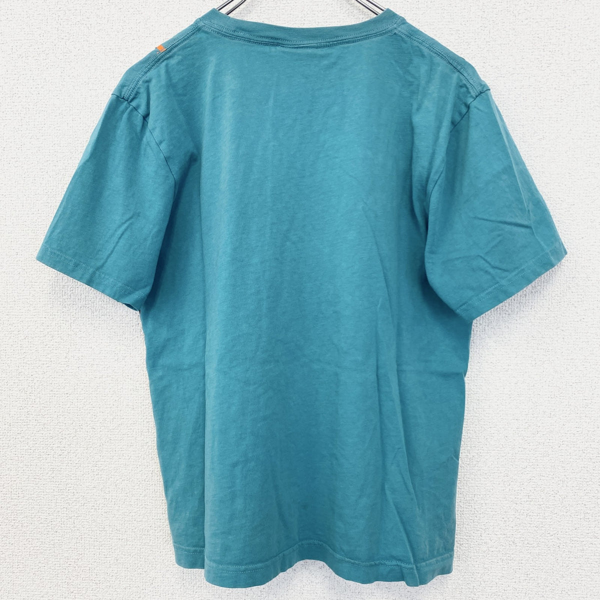 NO FEAR　ノーフィア　半袖プリントTシャツ　クルーネック　レトロデザイン　バイク　水色　ブルー　　古着