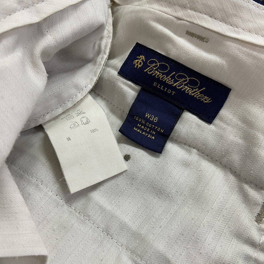 Brooks Brothers　ブルックスブラザーズ　チノパンツ　ジップフライ　ベージュ　W36サイズ メンズ コットン 古着