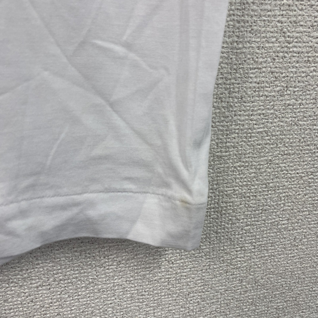 90s　asics　アシックス　青梅マラソン　半袖プリントTシャツ　シングルステッチ　ヴィンテージ　白　ホワイト　フリーサイズ　古着