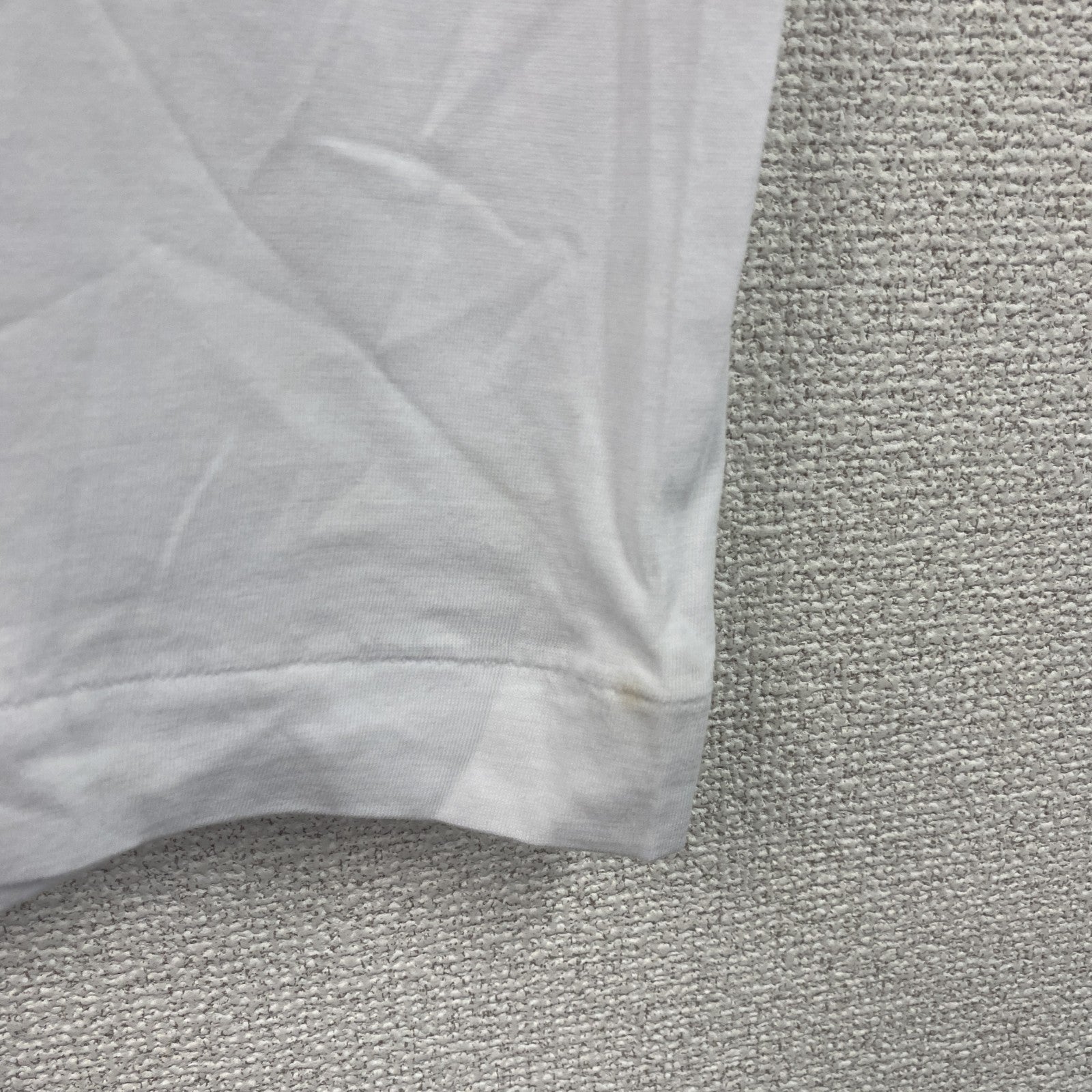 90s　asics　アシックス　青梅マラソン　半袖プリントTシャツ　シングルステッチ　ヴィンテージ　白　ホワイト　フリーサイズ　古着