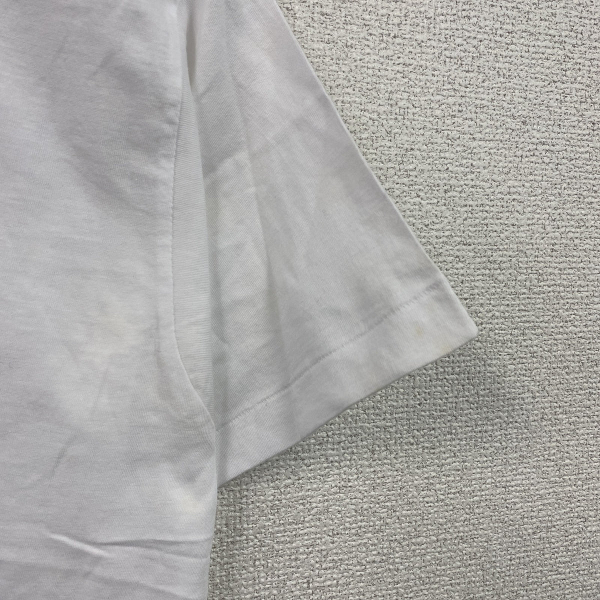 90s　asics　アシックス　青梅マラソン　半袖プリントTシャツ　シングルステッチ　ヴィンテージ　白　ホワイト　フリーサイズ　古着