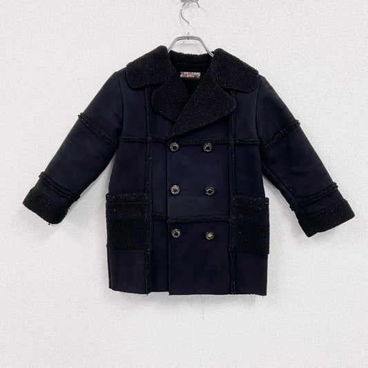 HYSTERIC GLAMOUR　ヒステリックグラマー　ムートンコート　黒　ブラック　120サイズ