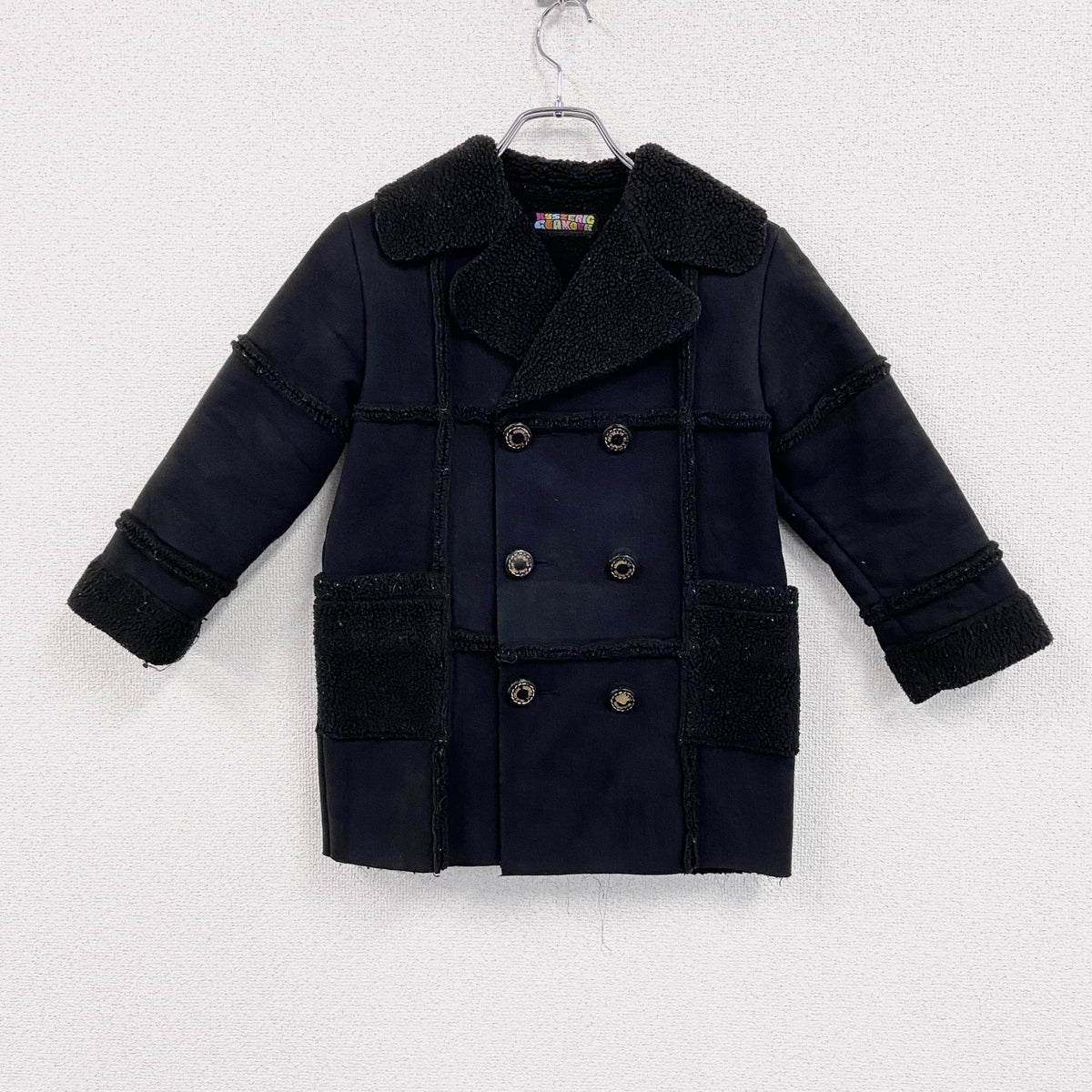HYSTERIC GLAMOUR　ヒステリックグラマー　ムートンコート　黒　ブラック　120サイズ　古着