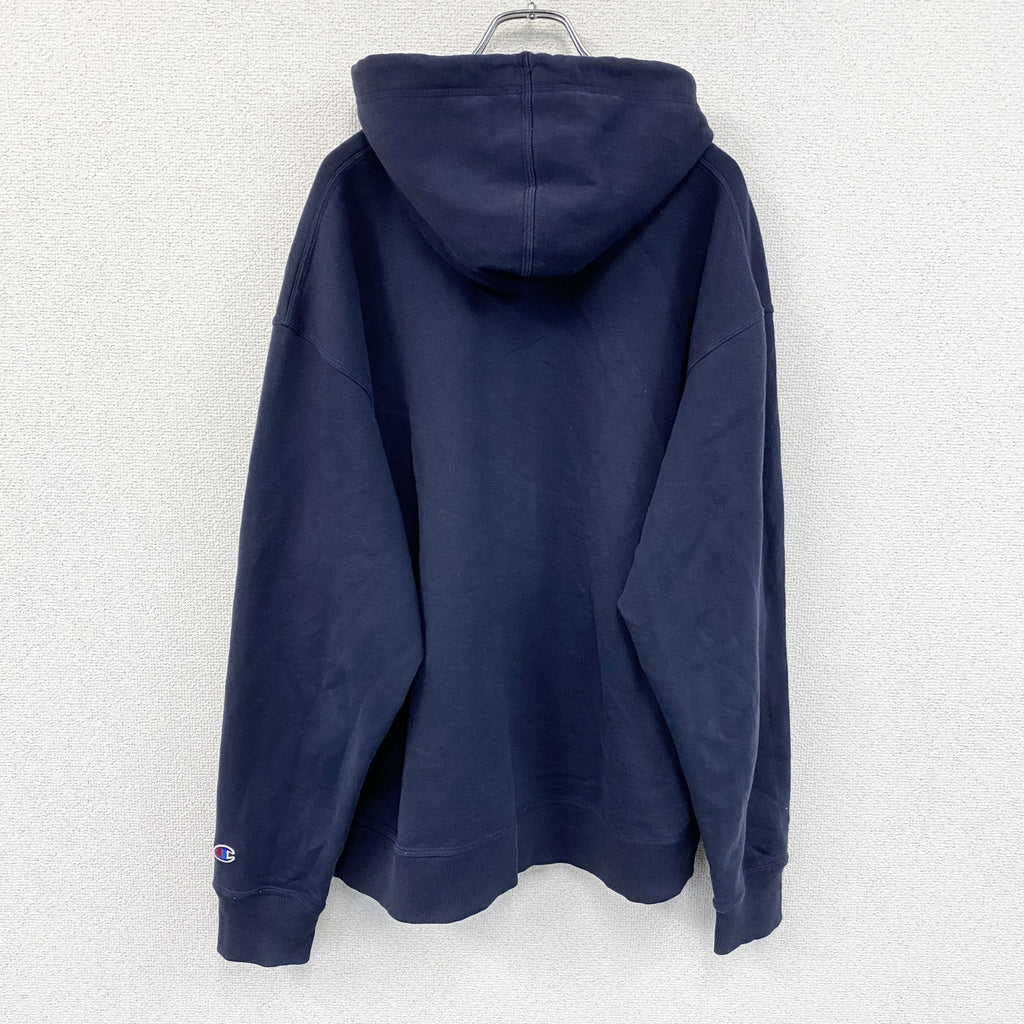 Champion　チャンピオン　フルジップパーカー/フーディー　紺　ネイビー　3XLサイズ　古着