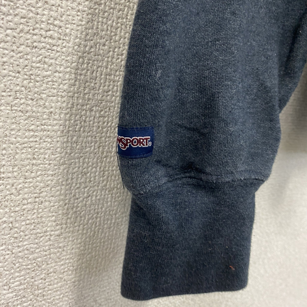 JANSPORT　フルジップスウェットパーカー/フーディー　紺　ネイビー　Sサイズ　古着