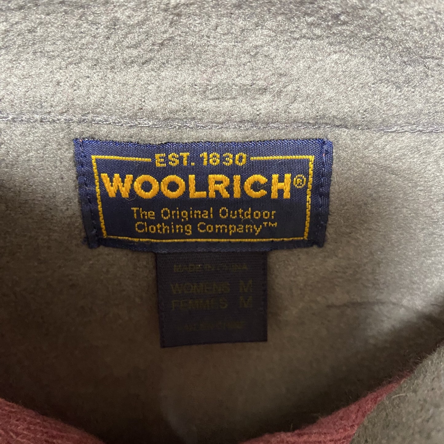 古着 used　WOOLRICH ウールリッチ　長袖ハーフジップニット　セーター　ノルディック柄　レトロデザイン　秋冬服　Mサイズ