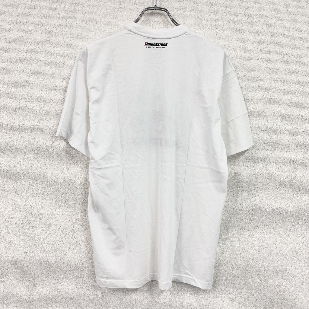 POTENZA　ポテンザ　BRIDGESTONE　ブリヂストン　スーパーフォーミュラ　半袖プリント企業Tシャツ　白　ホワイト　古着