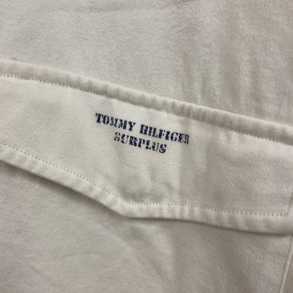 TOMMY HILFIGER SURPLUS　トミーヒルフィガーサープラス　ミリタリーシャツ　白　ホワイト　Lサイズ　古着