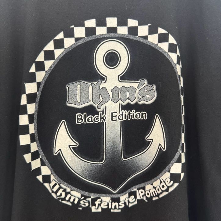 Neutral　半袖プリントTシャツ　イカリ　マリン　クルーネック　レトロデザイン　黒　ブラック　XXLサイズ　古着