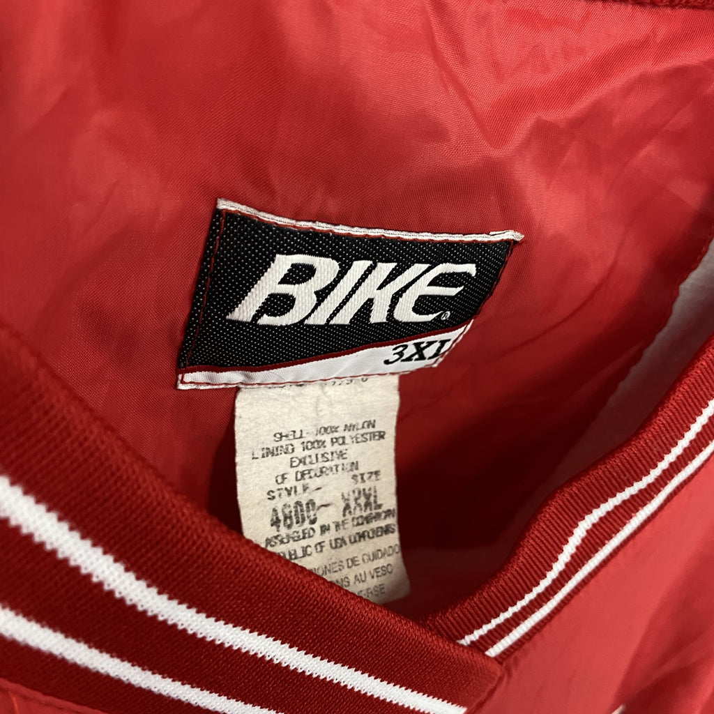 90s～　BIKE　バイク　ナイロンプルオーバージャケット　ヴィンテージ　赤　レッド　3XLサイズ　古着