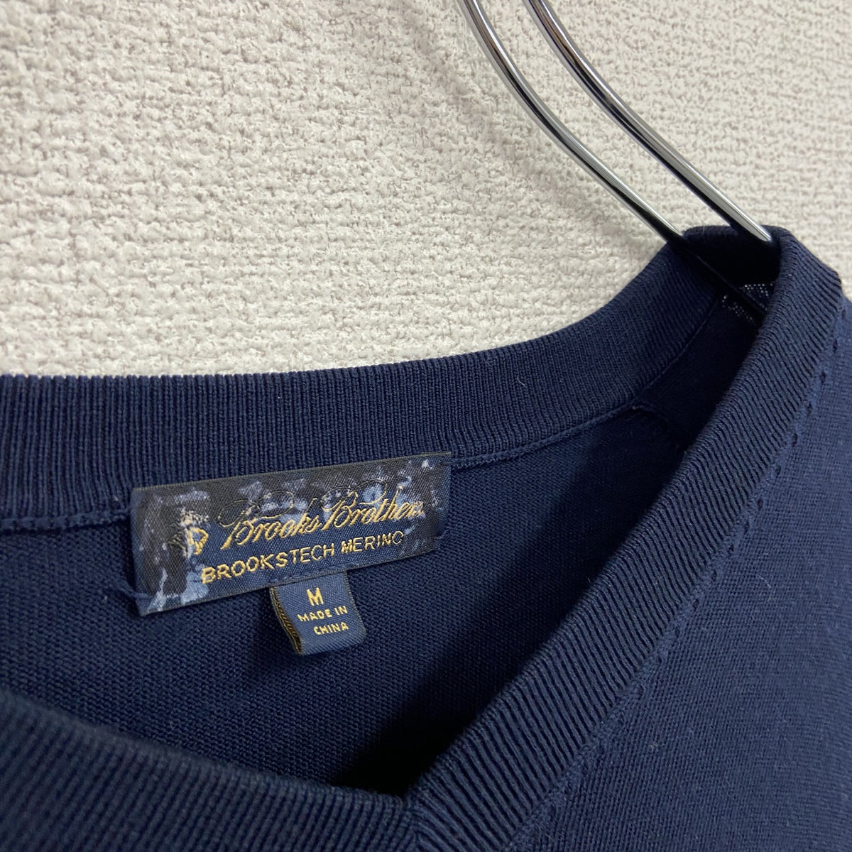 BROOKS BROTHER　ブルックスブラザーズ　ニットセーター　紺　ネイビー　Mサイズ　古着