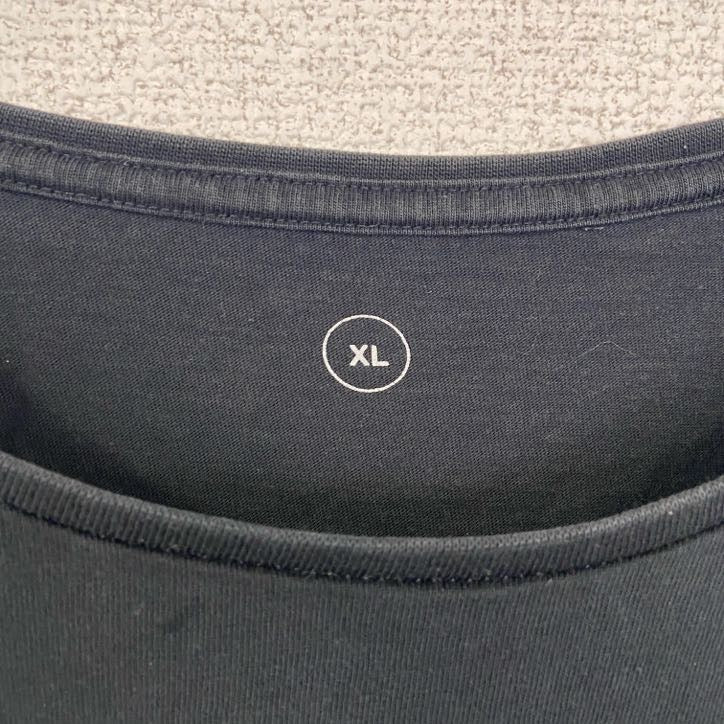 半袖プリントTシャツ　カメラ　CAMERA　レトロデザイン　クルーネック　黒　ブラック　XLサイズ　古着