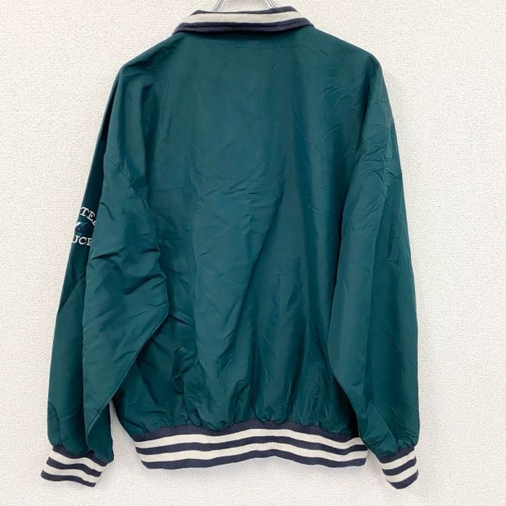90s　CUTTER&BUCK　カッターアンドバック　ハーフジッププルオーバージャケット　緑　グリーン　Lサイズ　　ヴィンテージ　古着