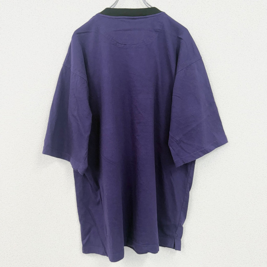NFL　半袖プリントTシャツ　クルーネック　刺繍　レトロデザイン　RAVENS　紫　パープル　XLサイズ　古着