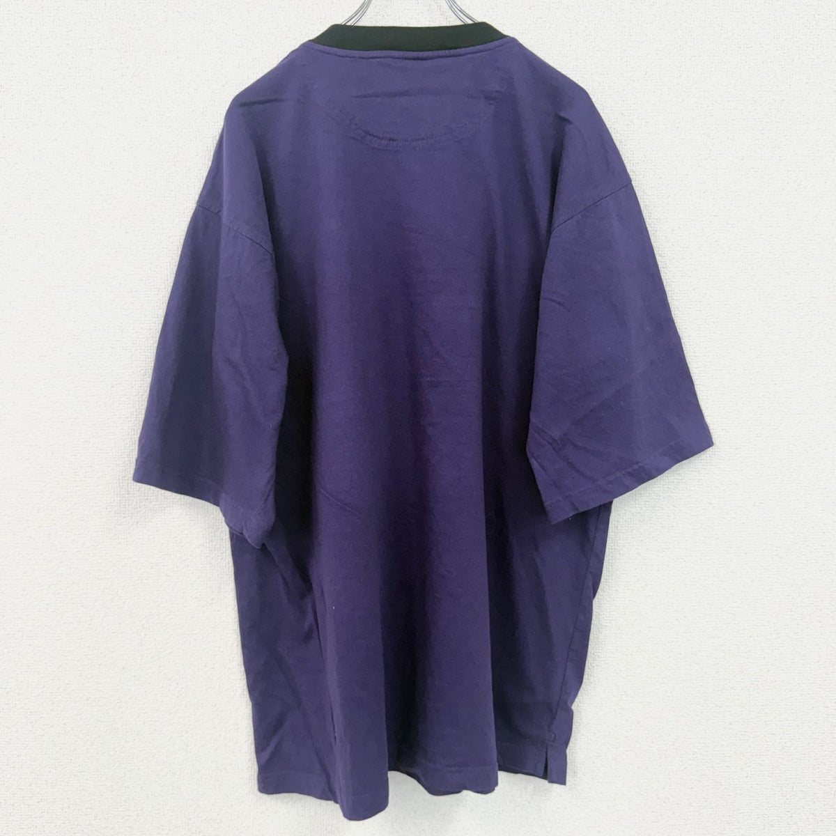 NFL　半袖プリントTシャツ　クルーネック　刺繍　レトロデザイン　RAVENS　紫　パープル　XLサイズ　古着