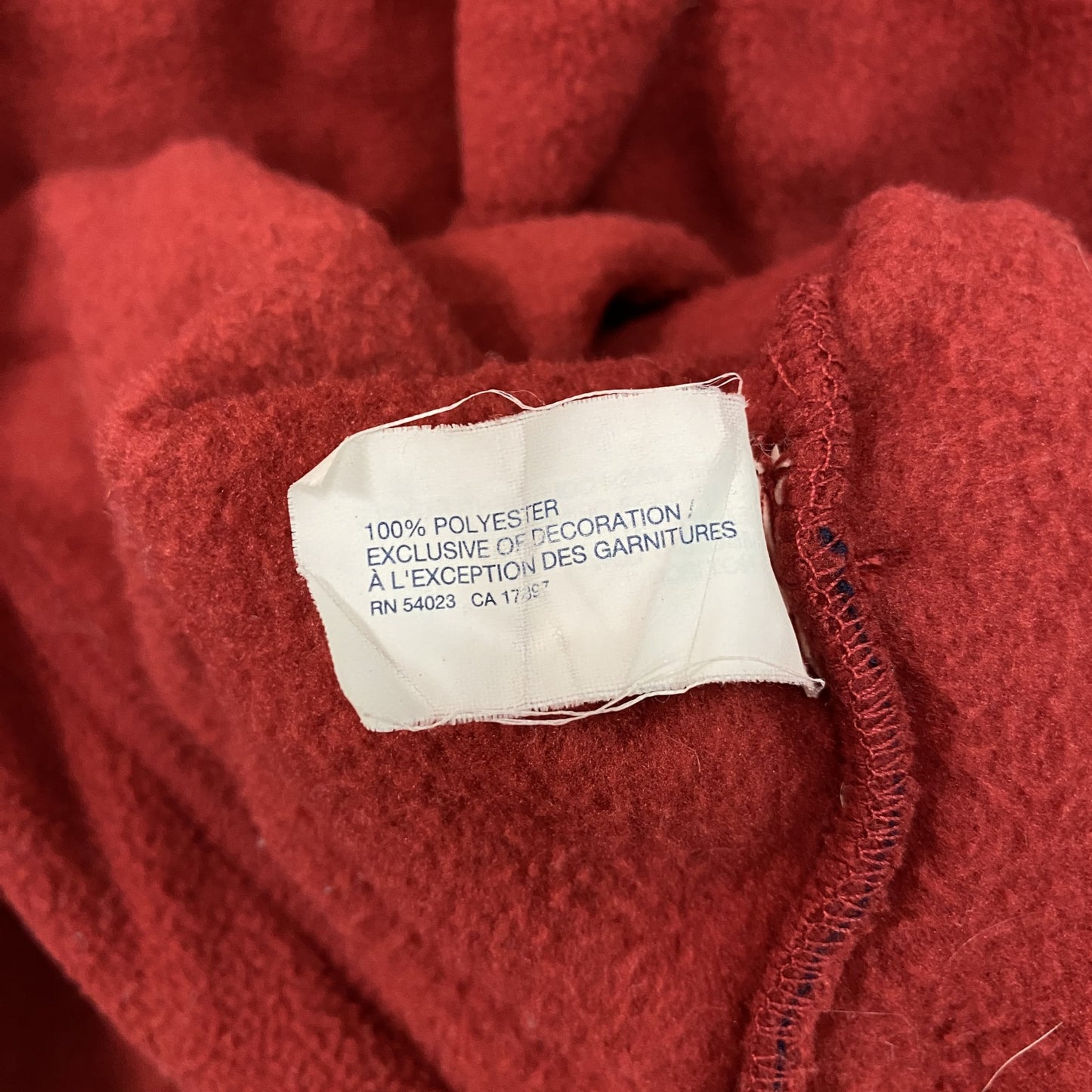 GAP　ギャップ　ハーフジップフリースジャケット/ボアジャケット　ワンポイント　赤　レッド　