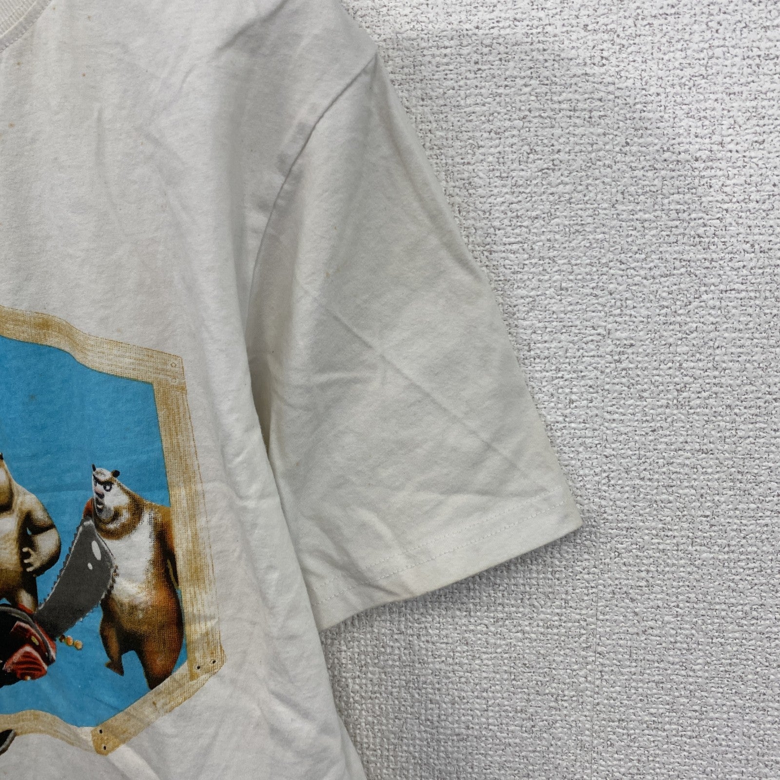 JAM　ジャム　半袖プリントTシャツ　キャラクターT　熊出没　白　ホワイト　　古着