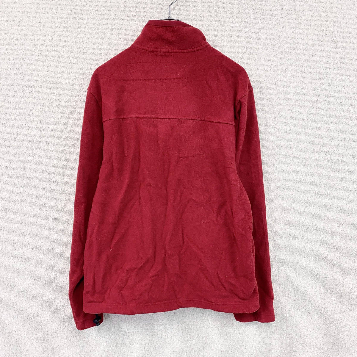 GAP　ギャップ　ハーフジップフリースジャケット/ボアジャケット　ワンポイント　赤　レッド フリースアウター ボアアウター メンズ 古着