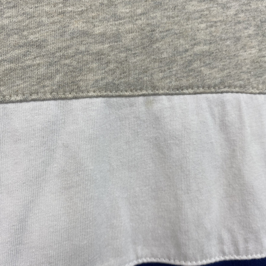 POLO RALPH LAUREN　ラルフローレン　半袖Tシャツ　刺繍ロゴ　シングルステッチ　ボーダー柄　灰色　グレー　Sサイズ　古着