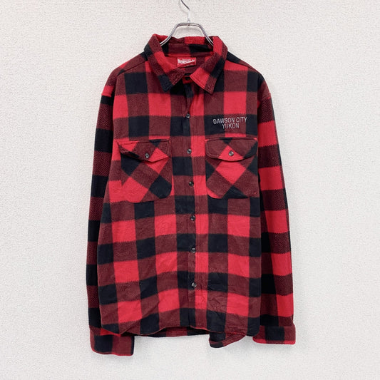 NORTHERN　フリースジャケット/ボアジャケット　赤　レッド　黒　ブラック　Lサイズ