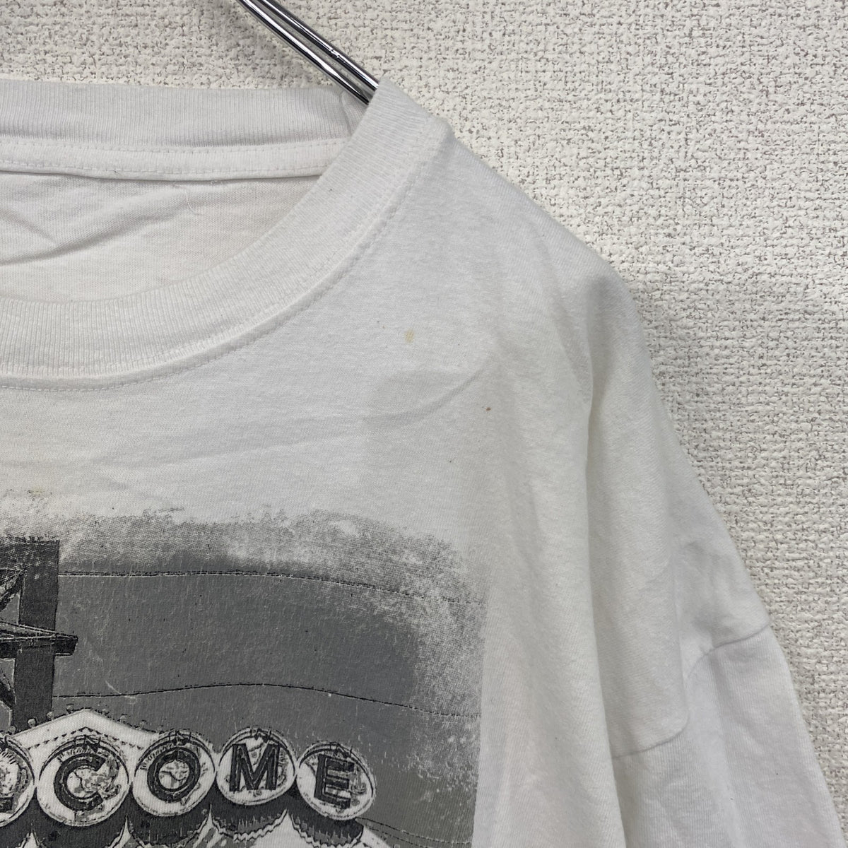 半袖プリントTシャツ　Las Vegas　ラスベガス　ス―べニア　白　ホワイト カットソー メンズ 古着