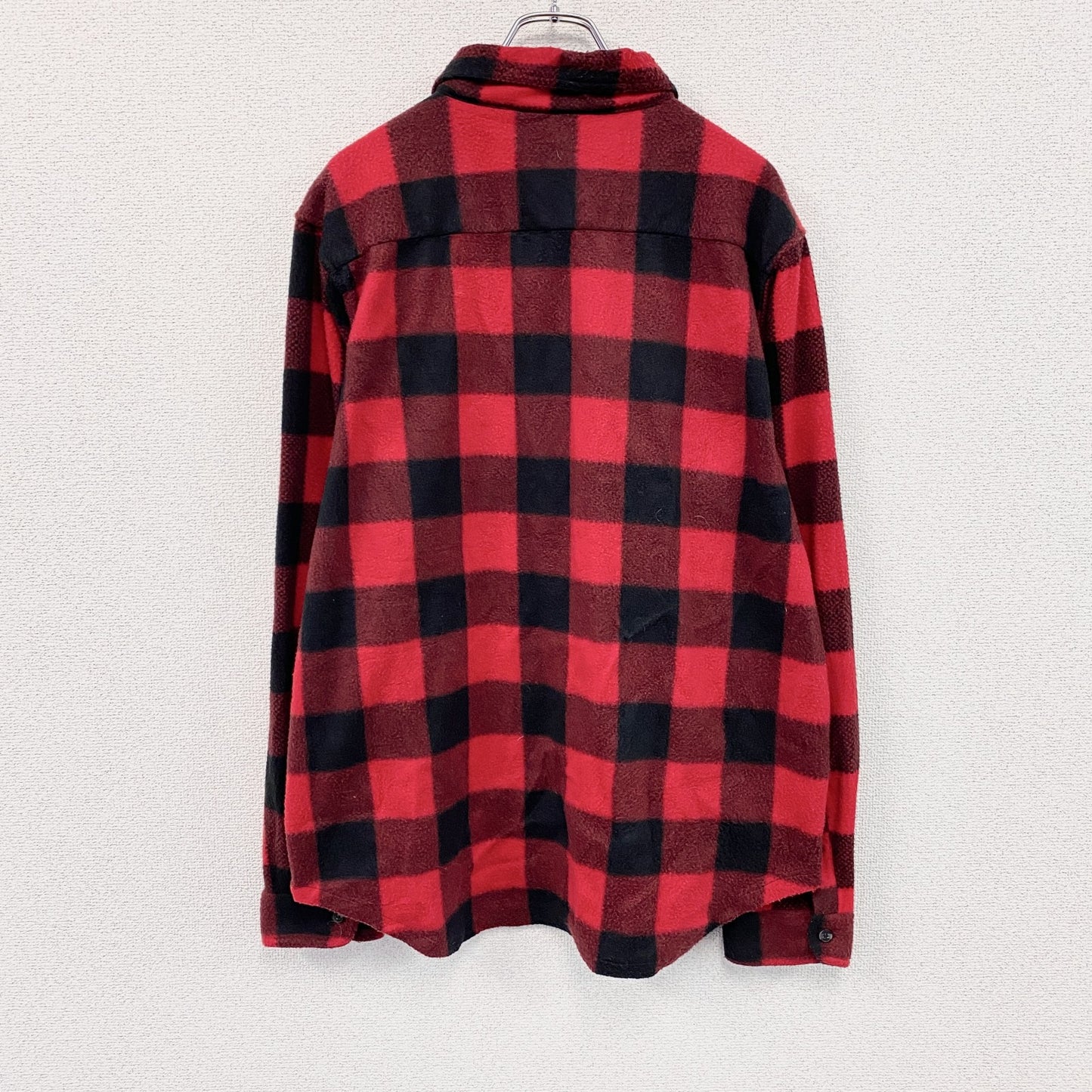 NORTHERN　フリースジャケット/ボアジャケット　赤　レッド　黒　ブラック　Lサイズ