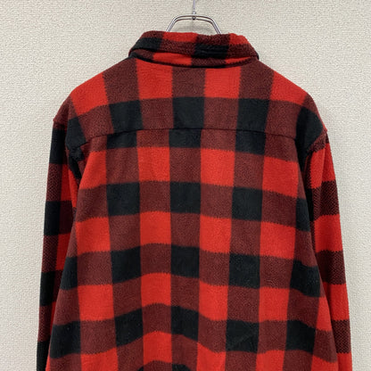 NORTHERN　フリースジャケット/ボアジャケット　赤　レッド　黒　ブラック　Lサイズ