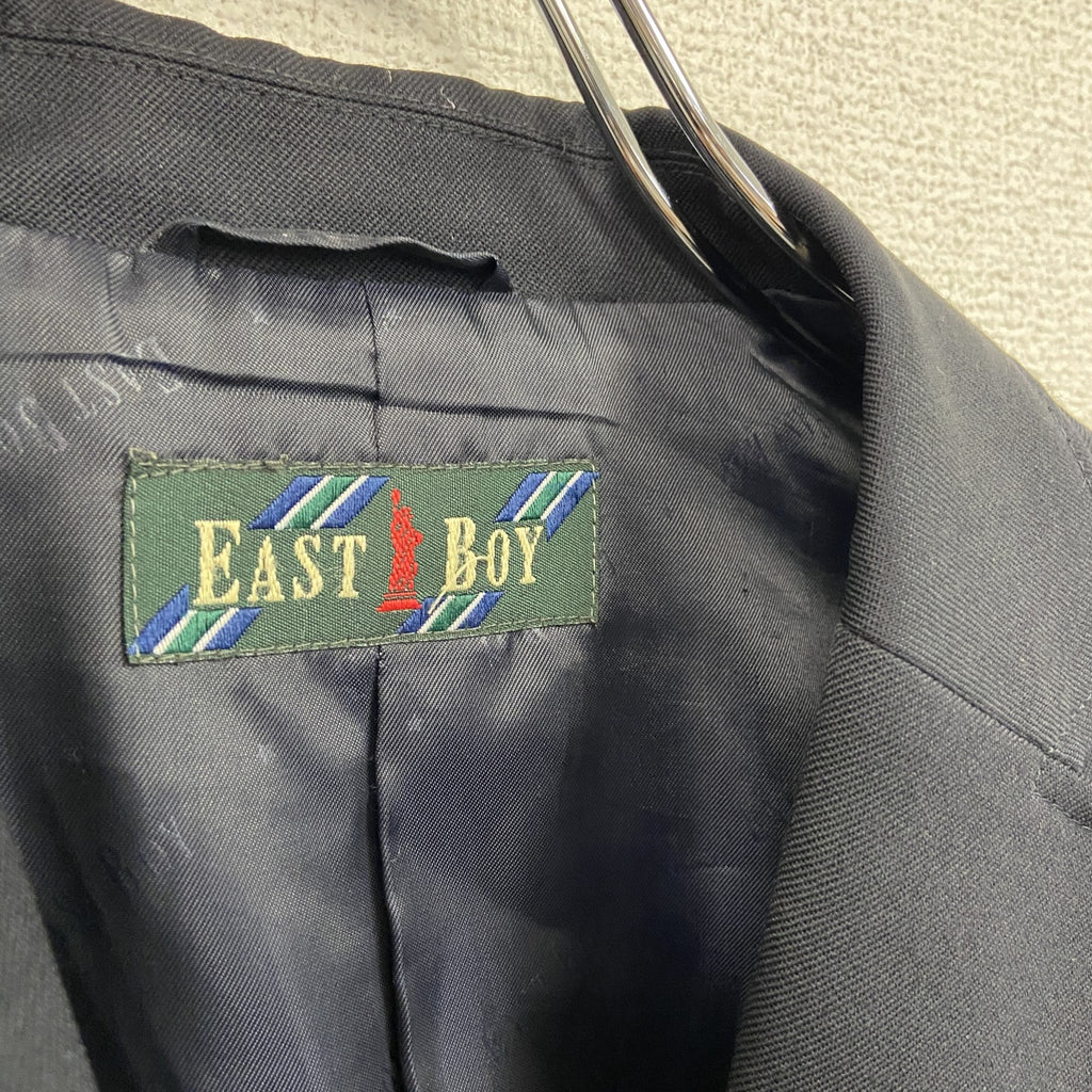 EAST BOY　イーストボーイ　テーラードジャケット　刺繍　ノッチドラペル　紺　ネイビー　古着