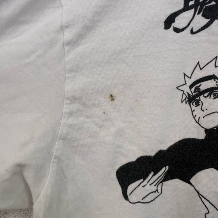 NARUTO　ナルト　半袖アニメプリントTシャツ　JUMP　ジャンプ　クルーネック　レトロデザイン　Lサイズ　古着