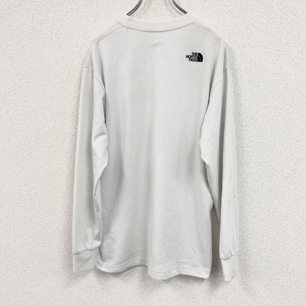 THE NORTH FACE　ザ・ノースフェイス　長袖Tシャツ/ロンT　白　ホワイト　Lサイズ　古着