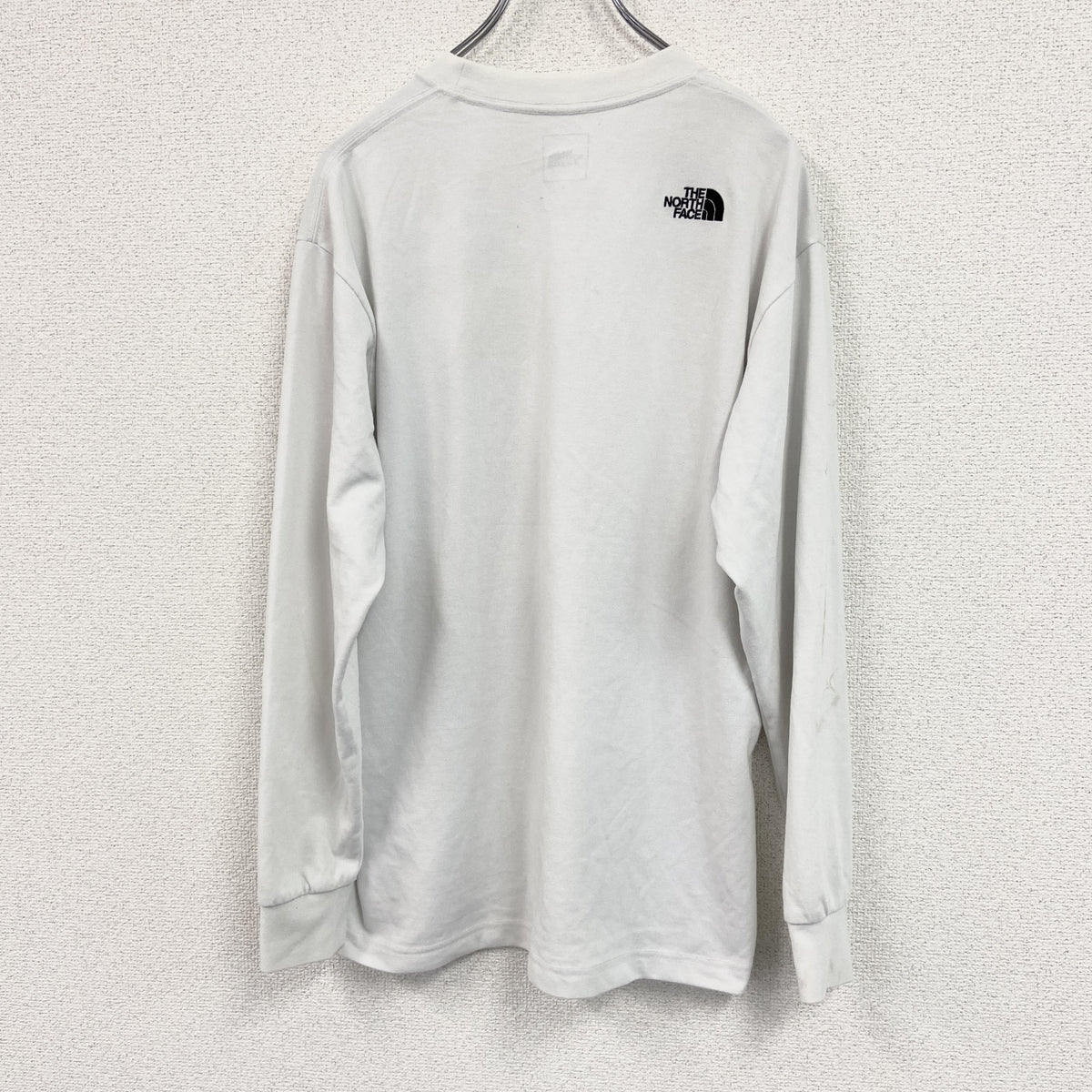THE NORTH FACE　ザ・ノースフェイス　長袖Tシャツ/ロンT　白　ホワイト　Lサイズ　古着
