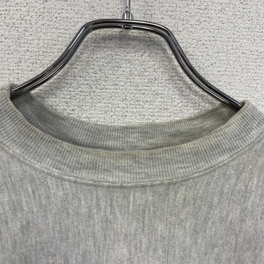 90s　Champion　チャンピオン　リバースウィーブ　スウェット/トレーナー　3連プリント　刺繍タグ　霜降りグレー　Lサイズ　　ヴィンテージ　古着