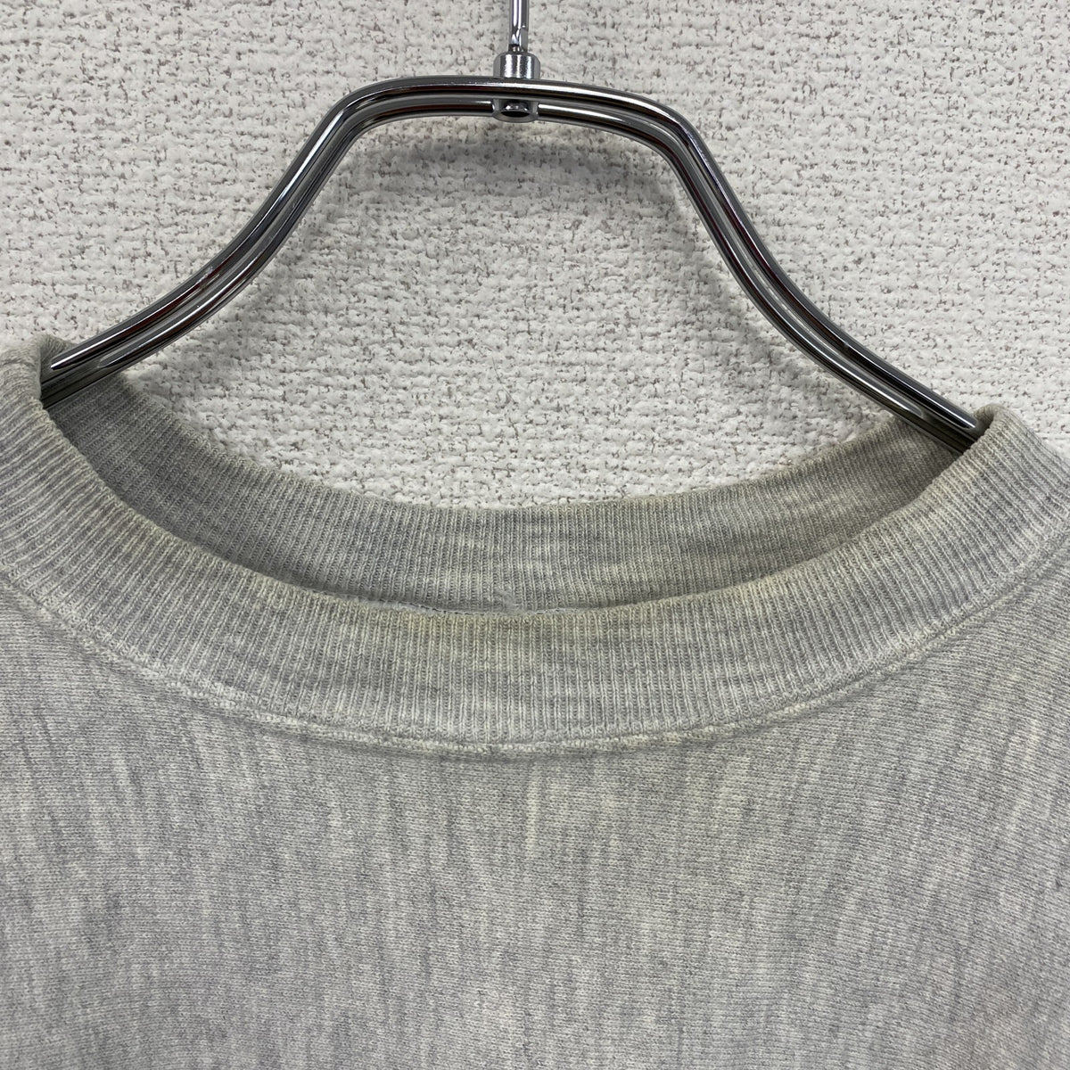 90s　Champion　チャンピオン　リバースウィーブ　スウェット/トレーナー　3連プリント　刺繍タグ　霜降りグレー　Lサイズ　　ヴィンテージ　古着