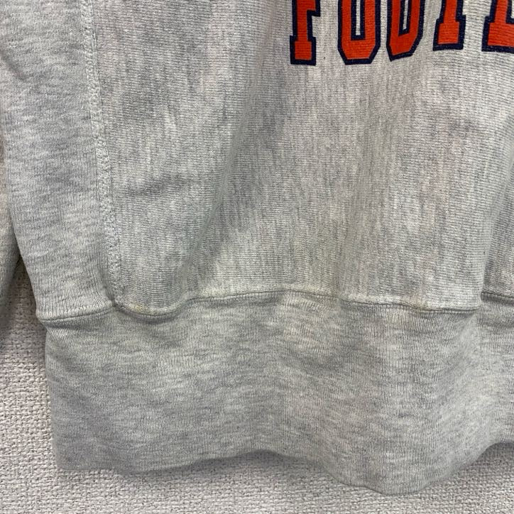 90s　Champion　チャンピオン　リバースウィーブ　スウェット/トレーナー　3連プリント　刺繍タグ　霜降りグレー　Lサイズ　　ヴィンテージ　古着