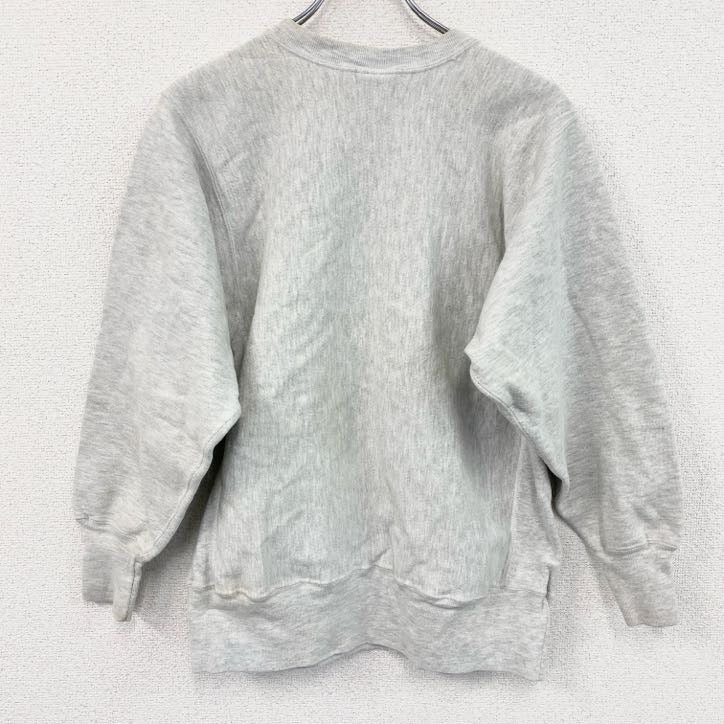 90s　Champion　チャンピオン　リバースウィーブ　スウェット/トレーナー　3連プリント　刺繍タグ　霜降りグレー　Lサイズ　　ヴィンテージ　古着