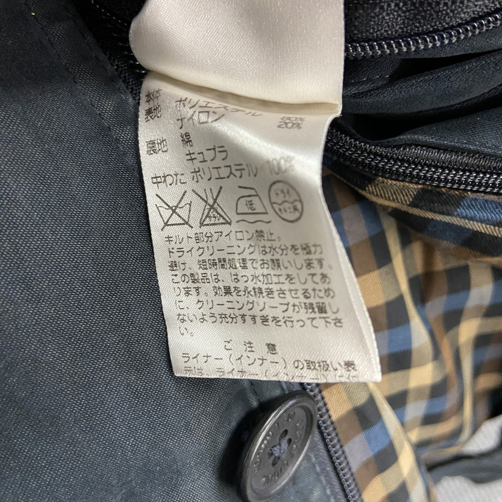 Aquascutum　アクアスキュータム　フルジップジャケット　ハーフコート　紺　ネイビー　Mサイズ　古着