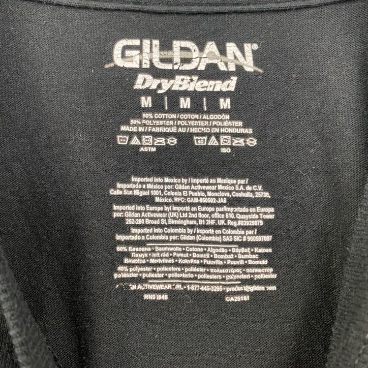 GILDAN　ギルダン　半袖デザインプリントTシャツ　アトランタ　ジョージア州　黒　ブラック　Mサイズ　古着