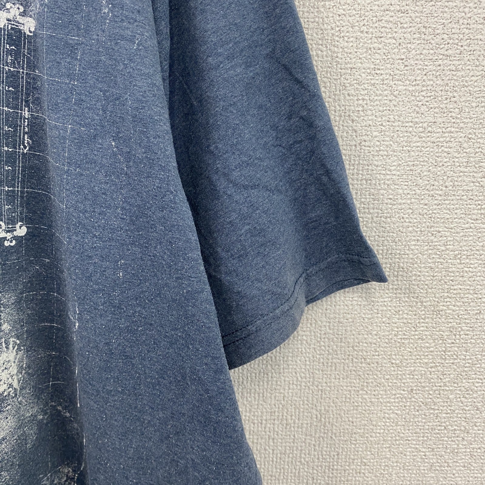 APT.9　アプトナイン　半袖プリントTシャツ　羅針盤　青　ブルー　2XLサイズ　古着