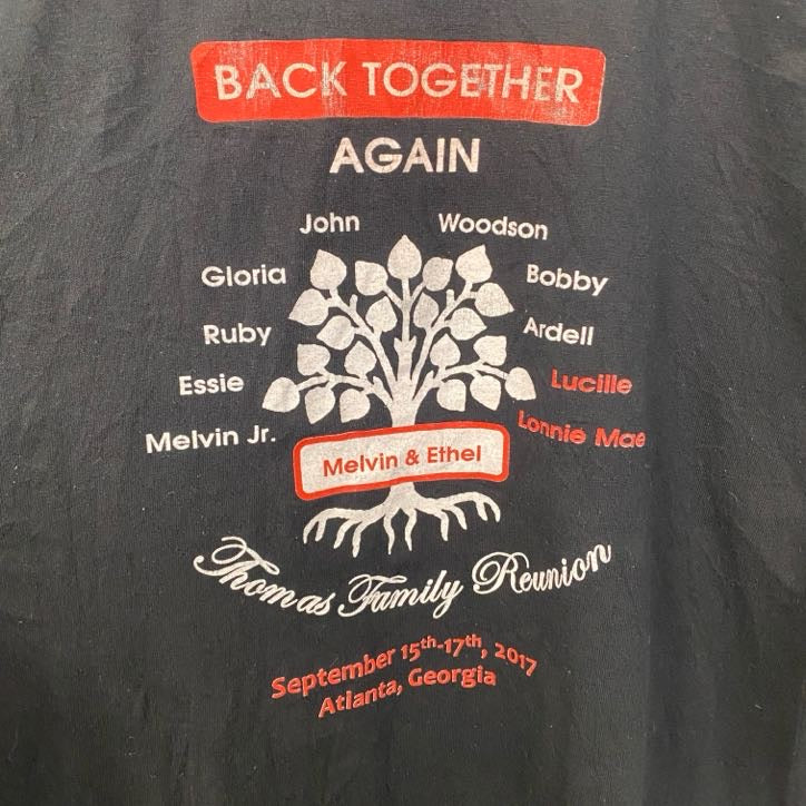 GILDAN　ギルダン　半袖デザインプリントTシャツ　アトランタ　ジョージア州　黒　ブラック　Mサイズ　古着