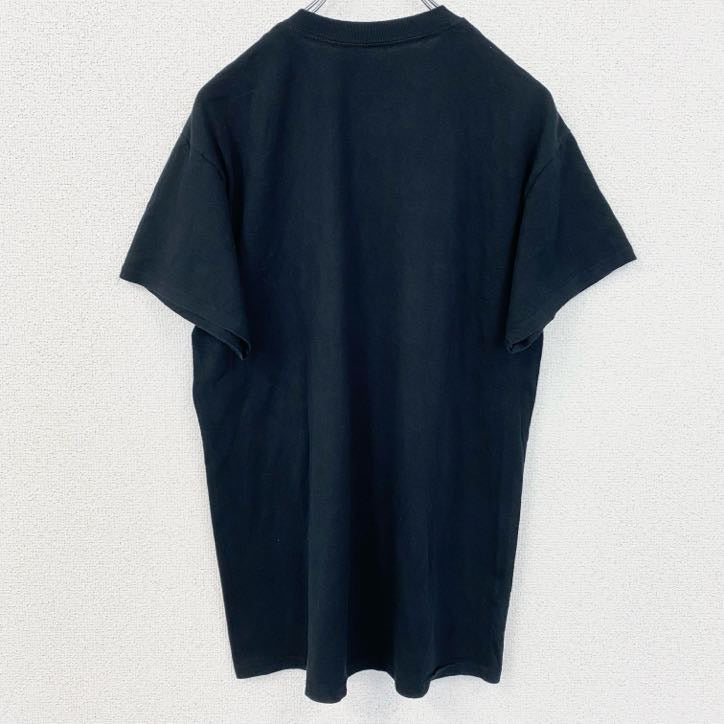 GILDAN　ギルダン　半袖デザインプリントTシャツ　アトランタ　ジョージア州　黒　ブラック　Mサイズ　古着