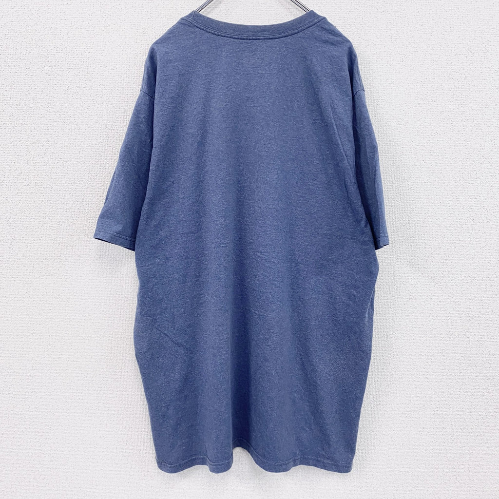 APT.9　アプトナイン　半袖プリントTシャツ　羅針盤　青　ブルー　2XLサイズ　古着
