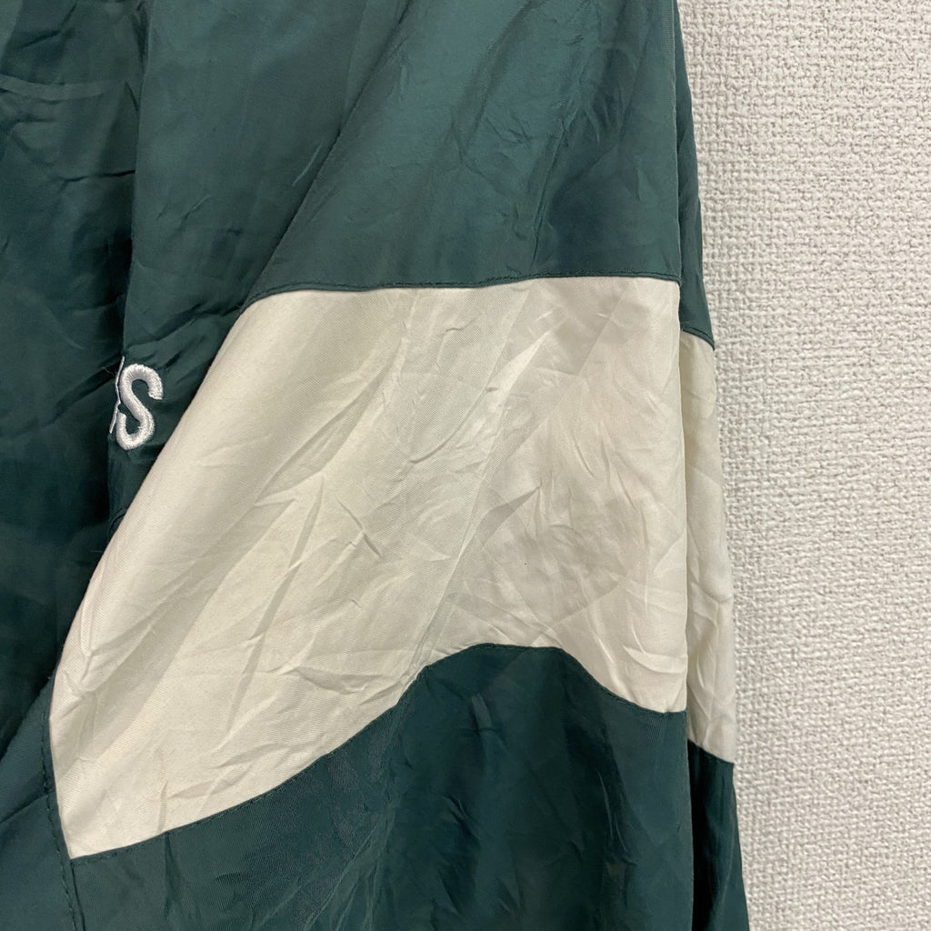 Pearl Pacific　フルジップジャケット　刺繍ロゴ　ワンポイント　緑　グリーン　28サイズ ウインドブレーカー ナイロンアウター メンズ 古着