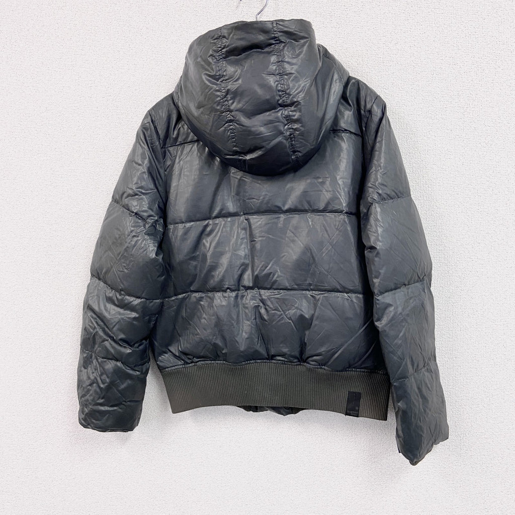 G-STAR RAW　ジースターロゥ　フード付きダウンコート　比翼仕立て　黒　ブラック　Mサイズ　古着