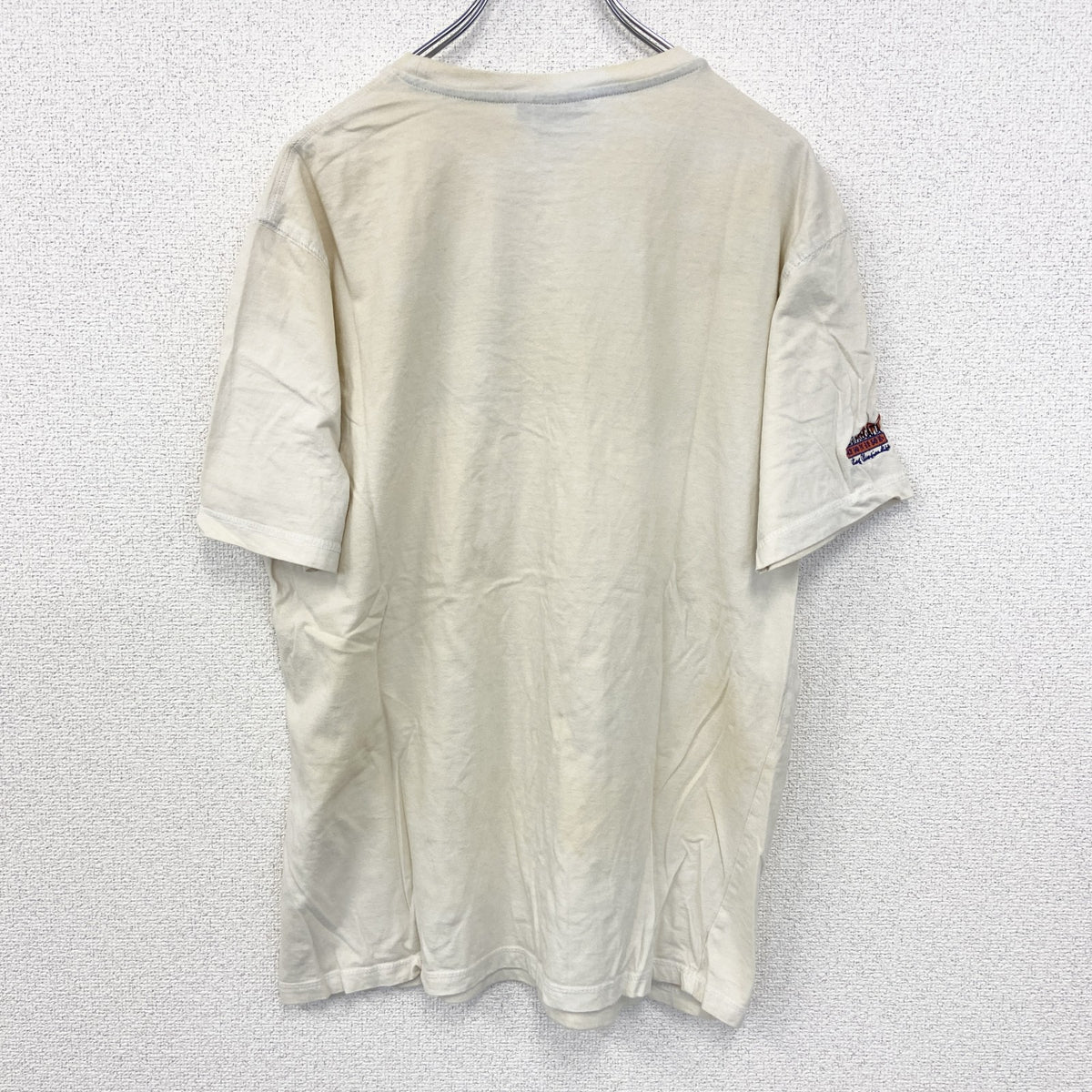 DANILO　半袖ビッグプリントTシャツ　コンパス　方位磁石　クルーネック　レトロ　カジュアル　白　ホワイト　Mサイズ　古着