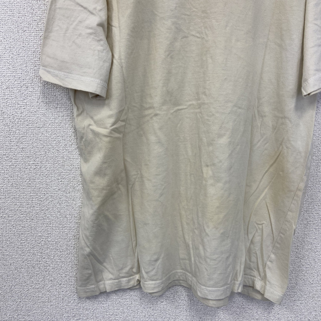 DANILO　半袖ビッグプリントTシャツ　コンパス　方位磁石　クルーネック　レトロ　カジュアル　白　ホワイト　Mサイズ　古着