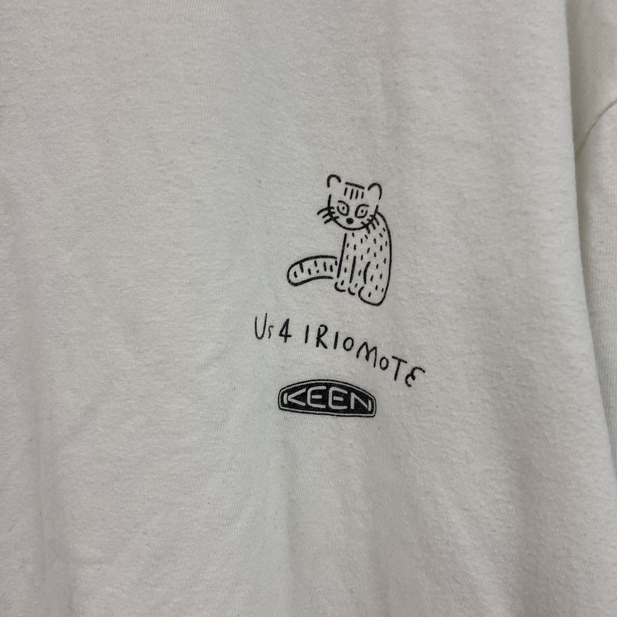 KEEN　キーン　長袖プリントTシャツ/ロンT　白　ホワイト　Lサイズ　古着