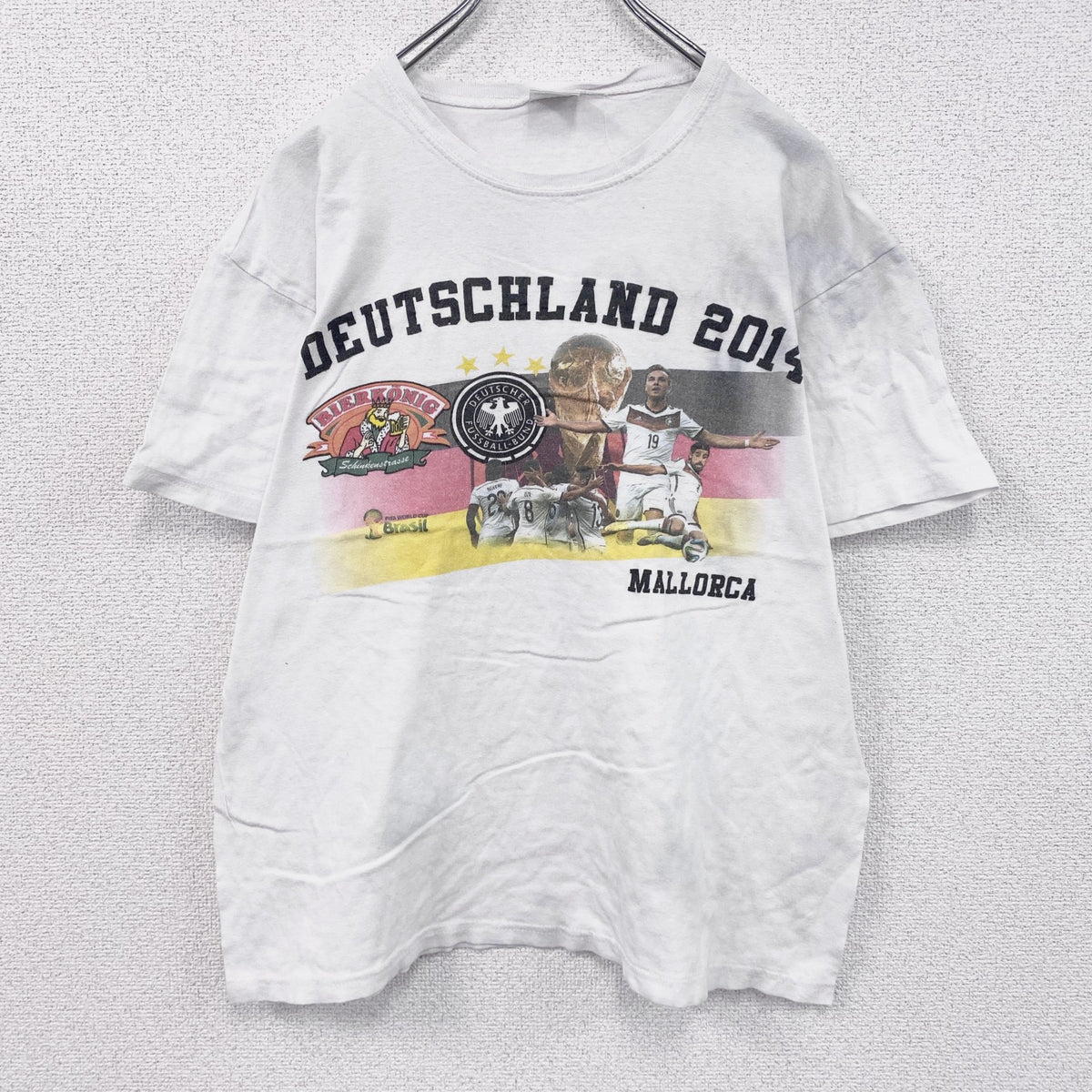 CROSSFIRE　半袖プリントTシャツ　ドイツ代表　サッカー　白　ホワイト　Lサイズ　古着
