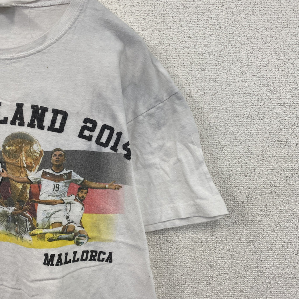 CROSSFIRE　半袖プリントTシャツ　ドイツ代表　サッカー　白　ホワイト　Lサイズ　古着