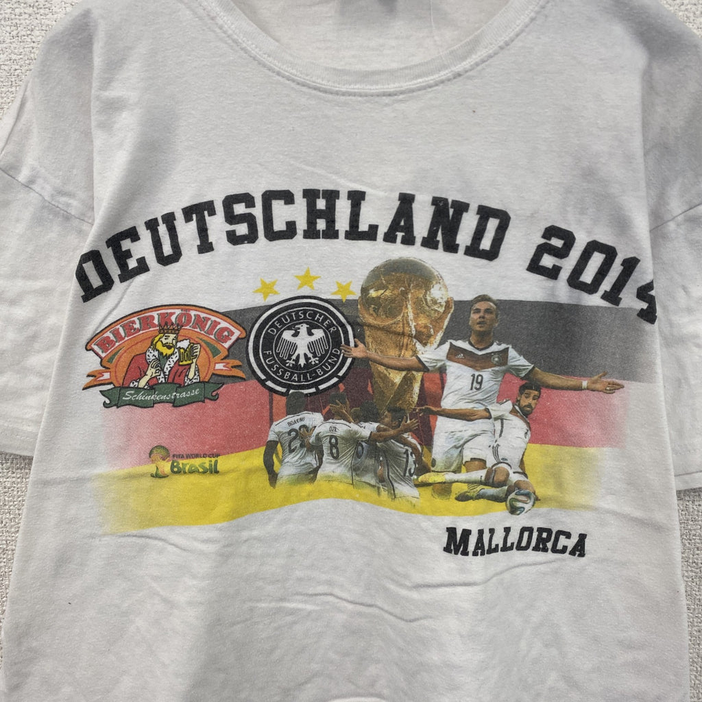 CROSSFIRE　半袖プリントTシャツ　ドイツ代表　サッカー　白　ホワイト　Lサイズ　古着